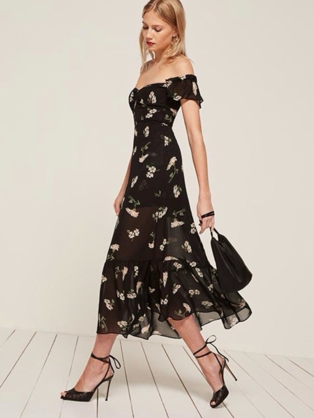 Reformation Tropica Midi Dress Ophelia Floral